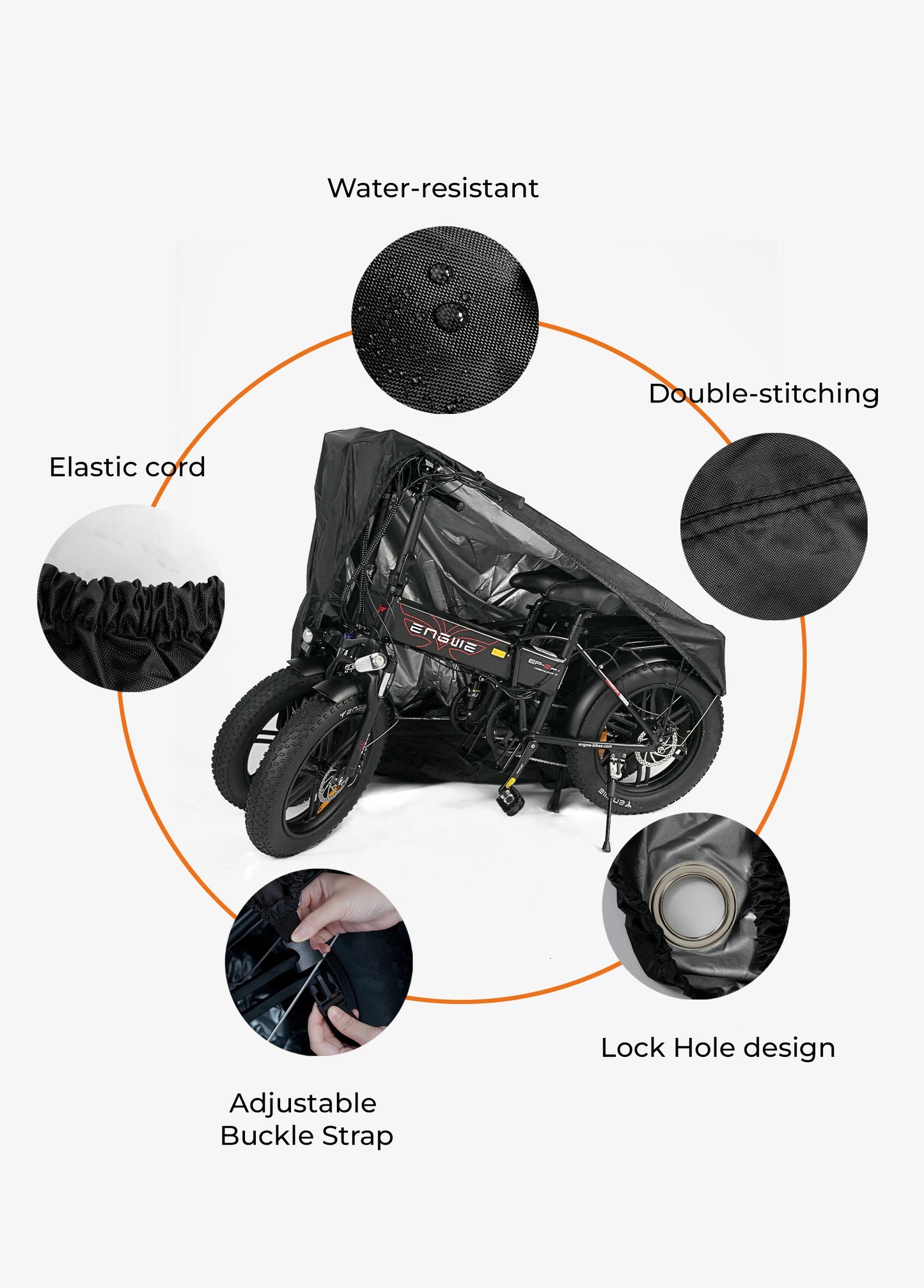 ENGWE Fundas impermeables para bicicletas de exterior para 1, 2 o 3 bicicletas