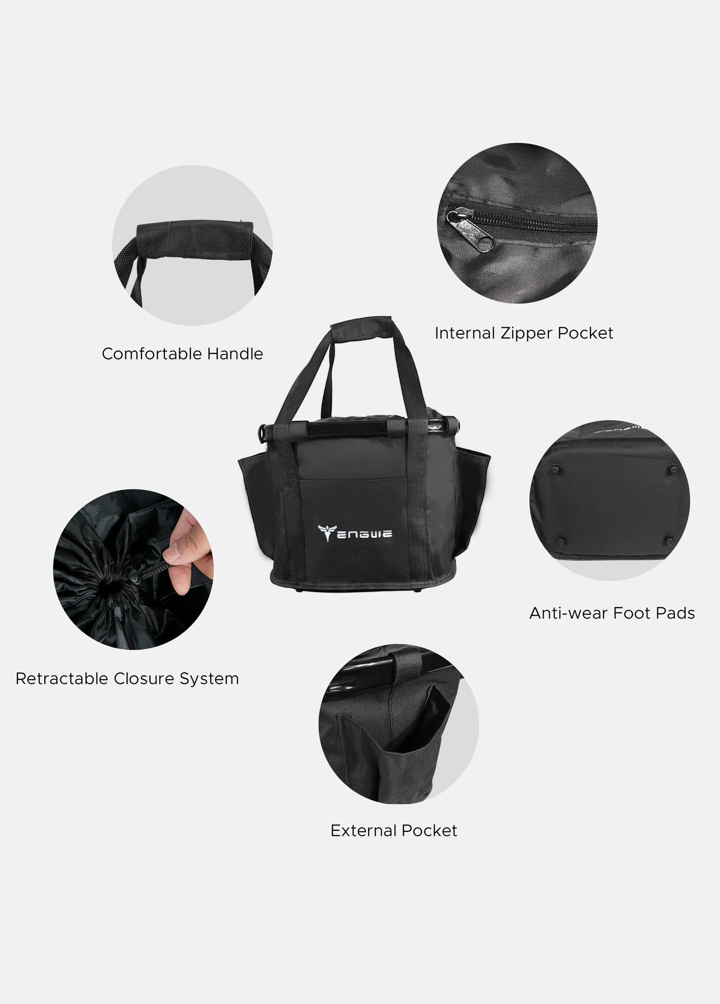 ENGWE 19L Cesta de manillar ajustable