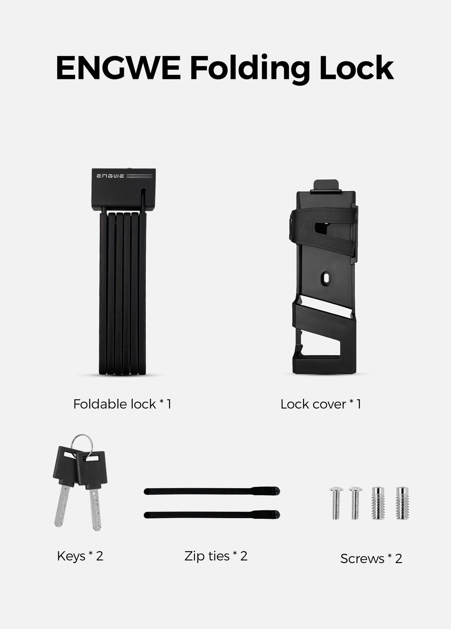 ENGWE Candado para bicicleta plegable