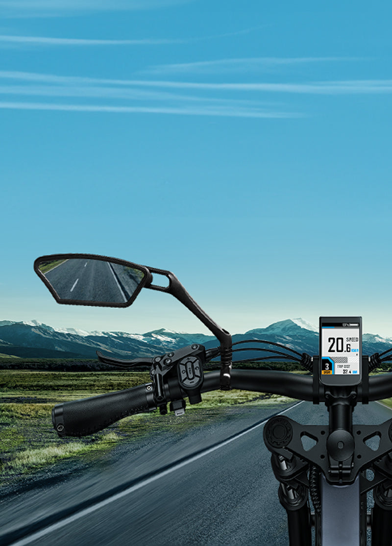 Espejo retrovisor de bicicleta ajustable, plegable, giratorio de 360° (un par)
