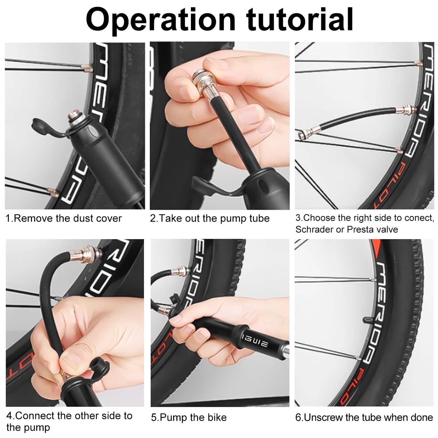 ENGWE Mini bomba de aire para bicicleta 1OO PSI bomba de bicicleta para bicicleta eléctrica