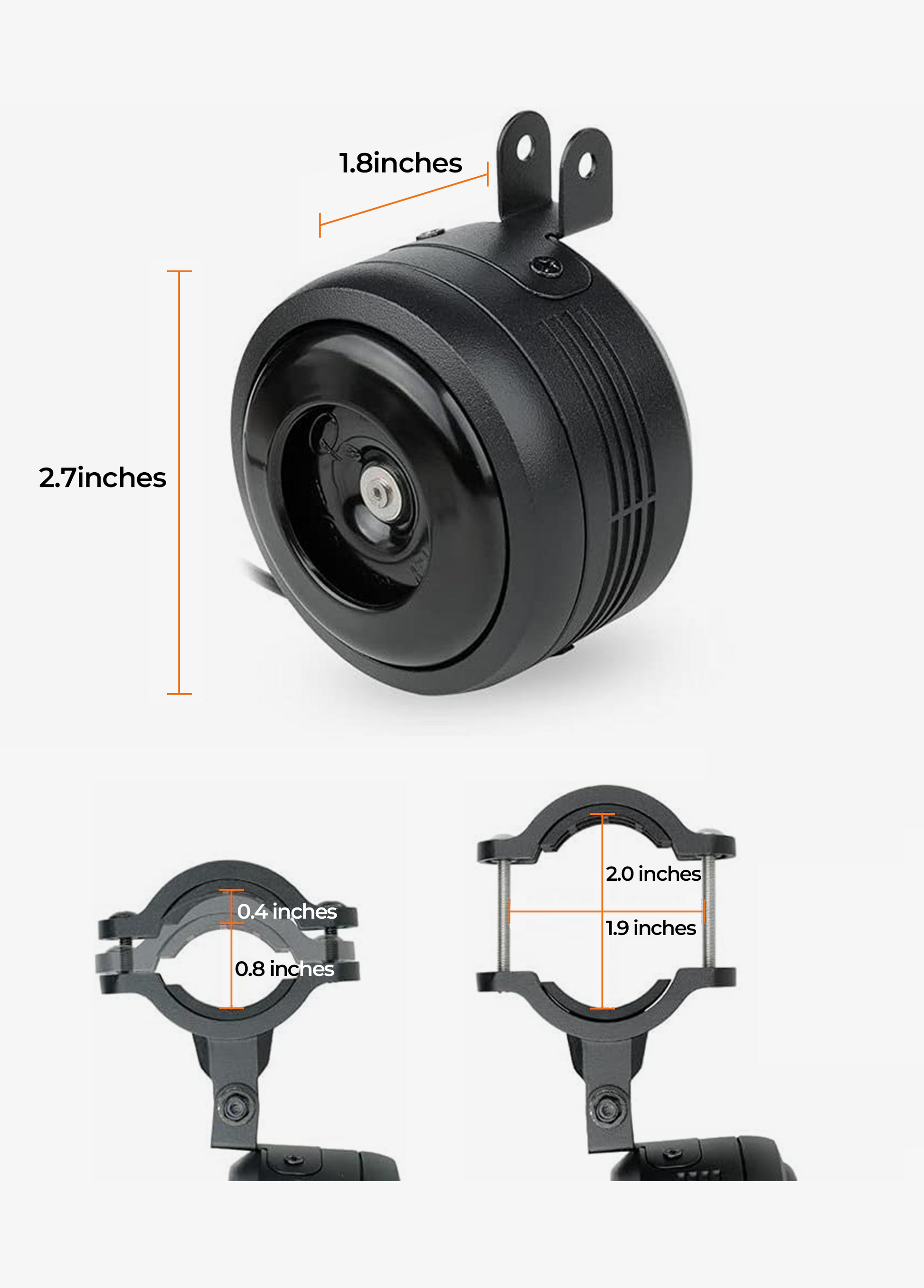 Alarma de vibración antirrobo impermeable con función recargable por USB