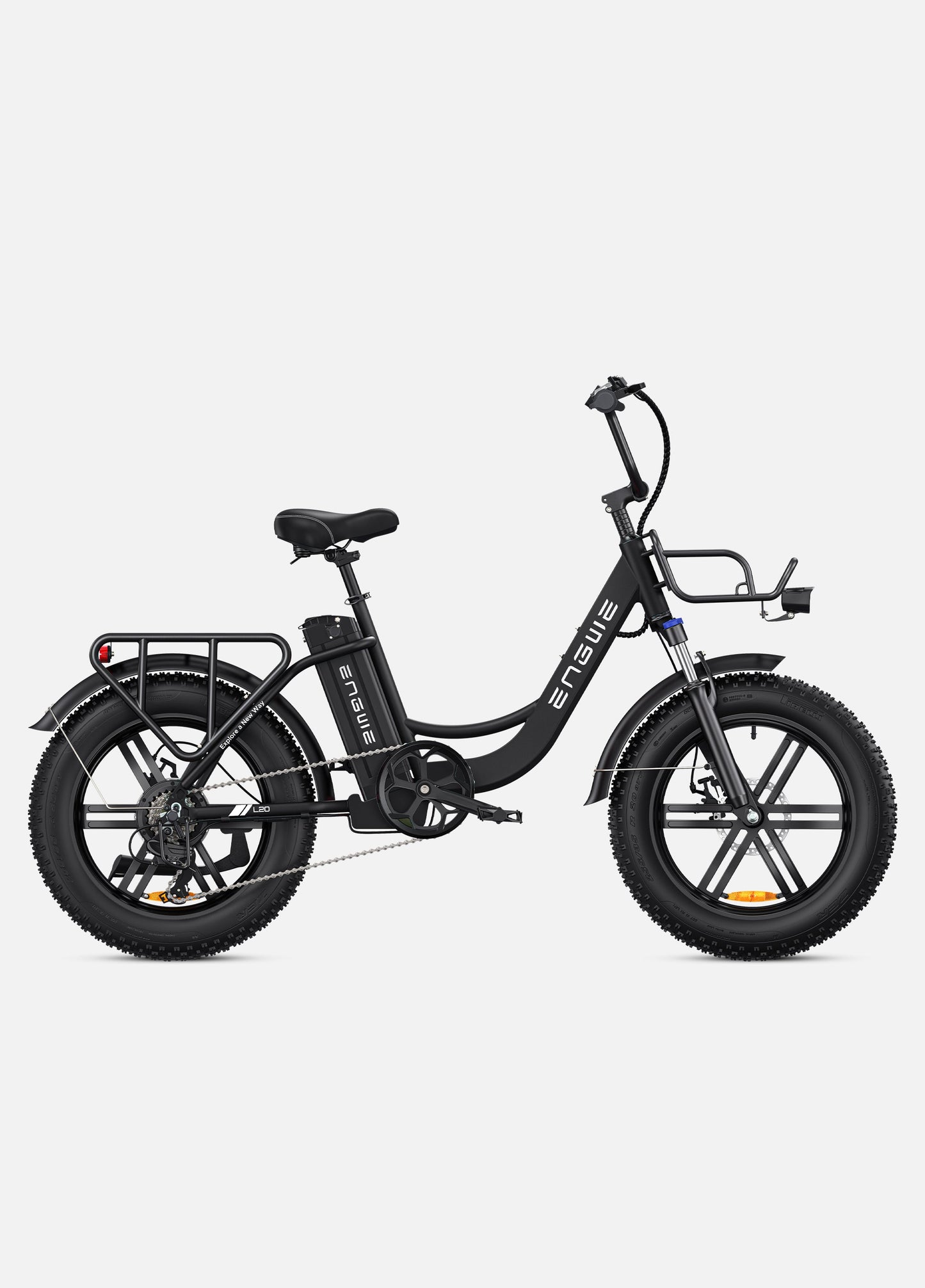 ENGWE L20 250W, 140 km de autonomía, velocidad máxima de 25 km/h, suspensión delantera, e-bike de cuadro bajo