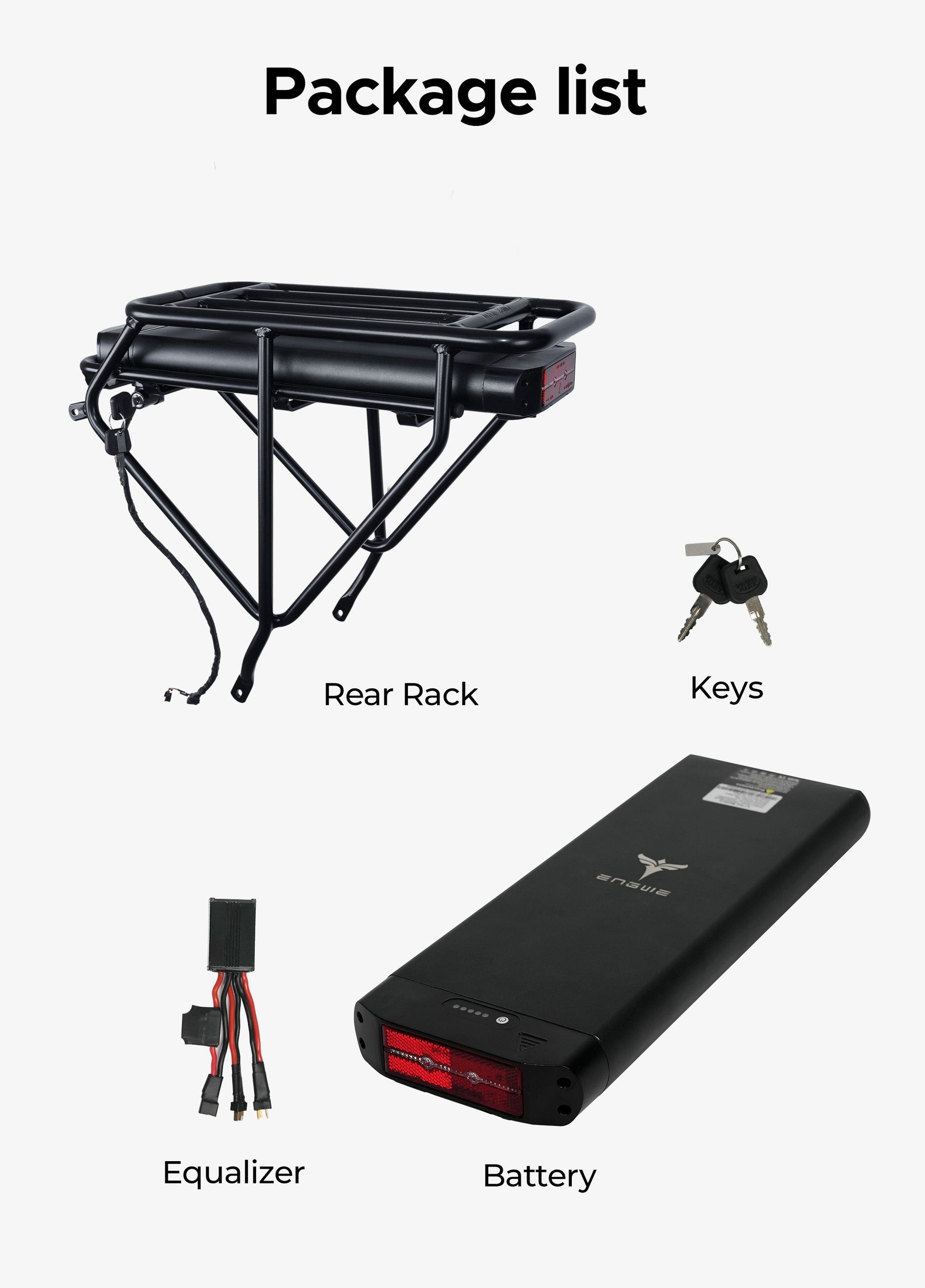 Portaequipajes Trasero + Batería Trasera 48V13Ah para EP-2 PRO