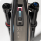 Detalles del panel de control de la montura Airok Ultra, con indicadores de batería y tecnología Bosch.