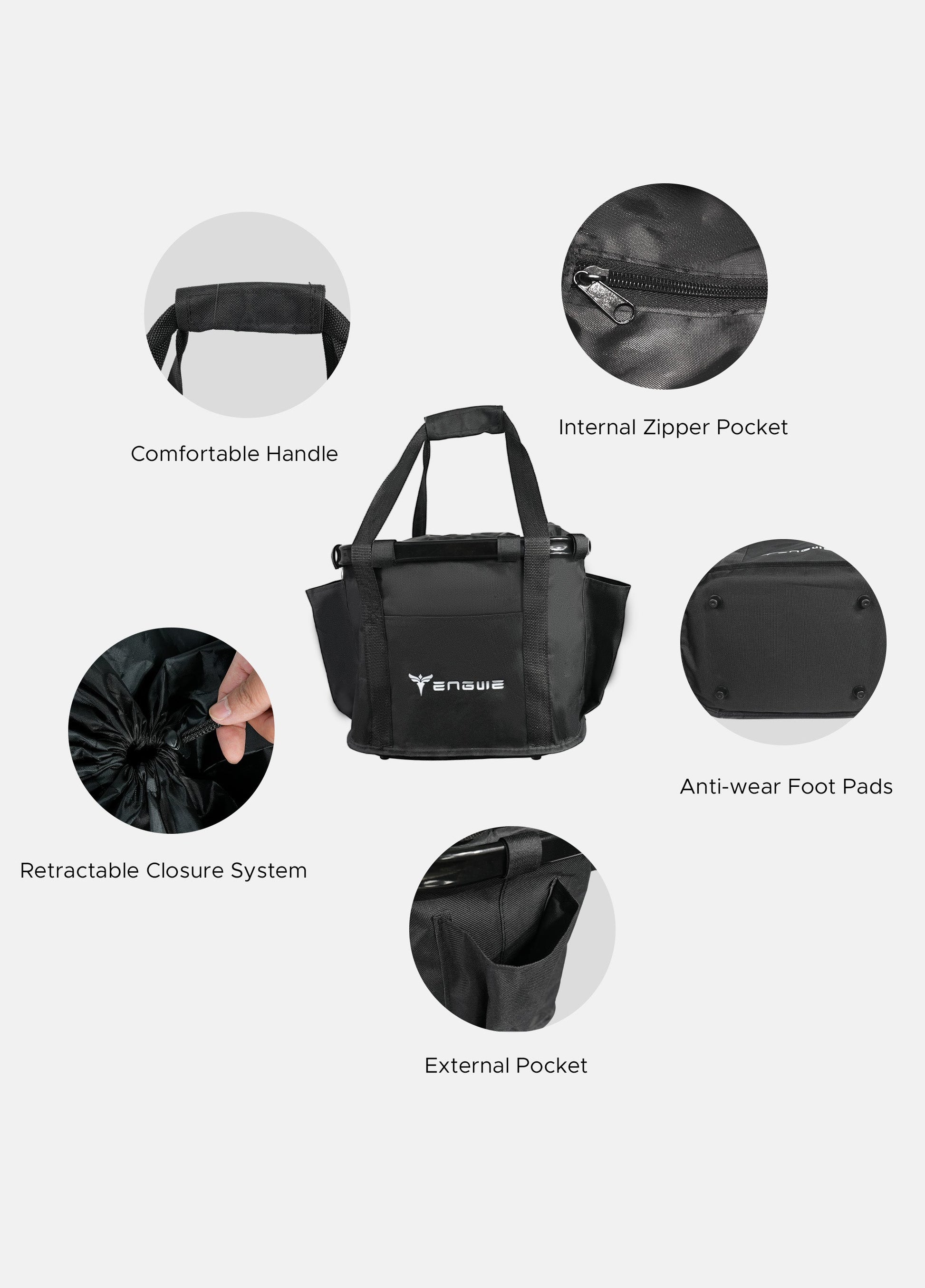 ENGWE 19L Cesta de manillar ajustable