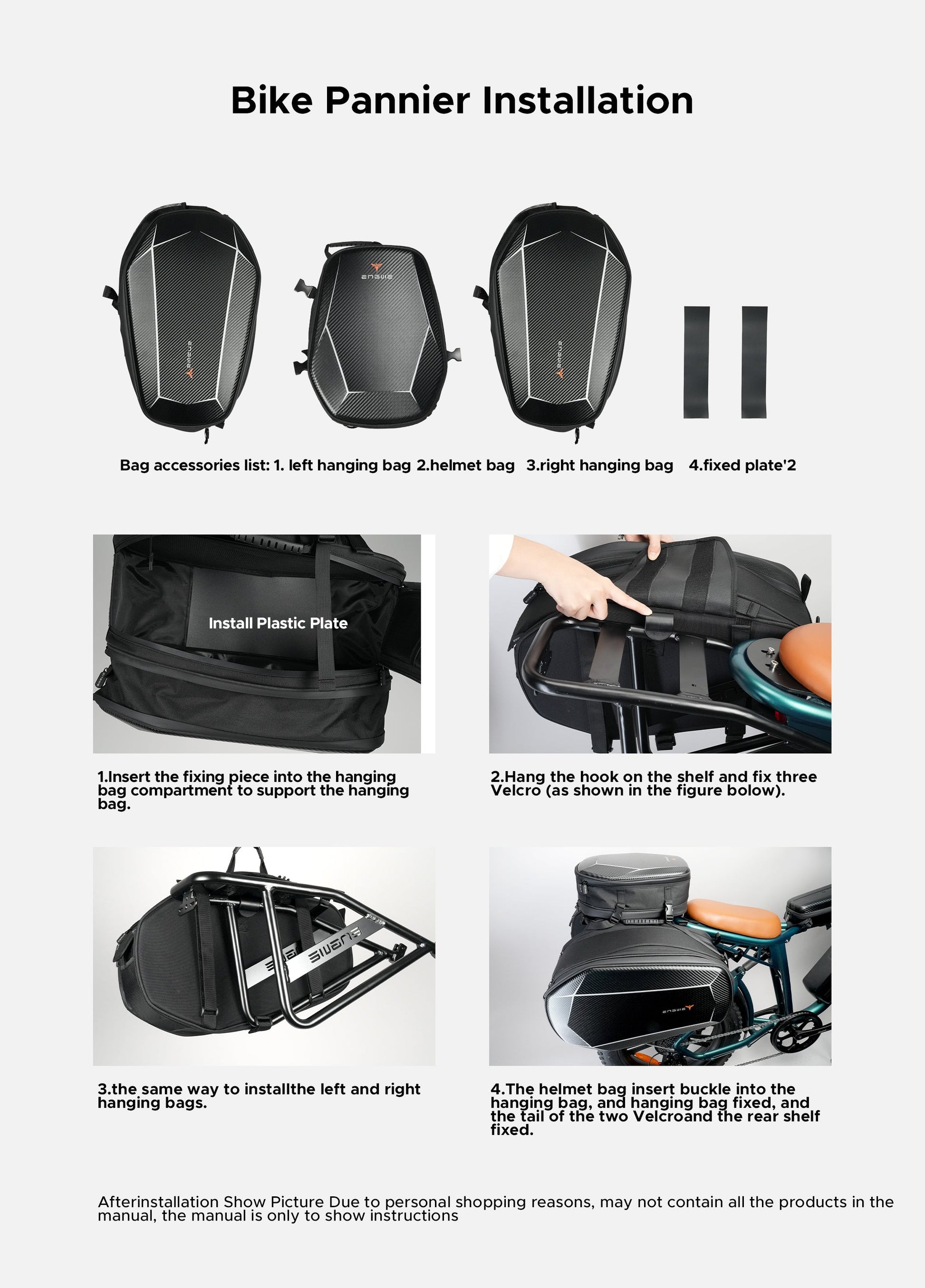 Bolsa trasera ENGWE 3 in 1 Bike Rear Bag