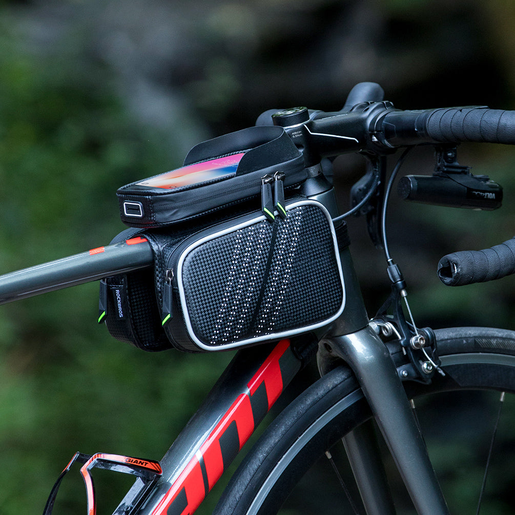 Bolsa para teléfono móvil con pantalla táctil impermeable para bicicleta