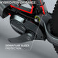 Detalle del sistema de protección del tubo de bajada en la Berria Mako Hybrid HPR Elite BMK Edition.