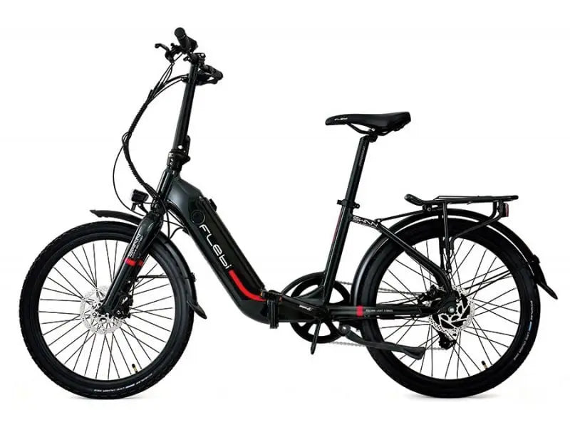 Bicicleta Eléctrica Plegable Swan 24", 70km de Autonomía, 25km/h, Batería 10.4Ah