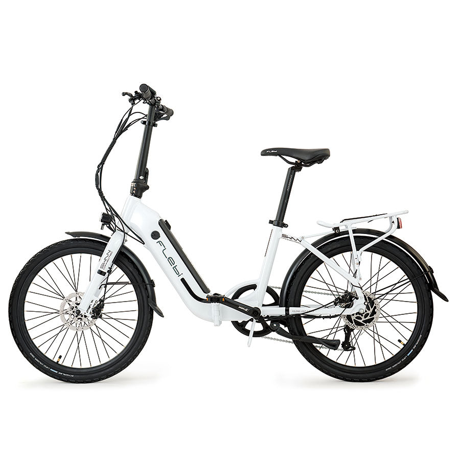 Bicicleta Eléctrica Plegable Swan 24", 70km de Autonomía, 25km/h, Batería 10.4Ah